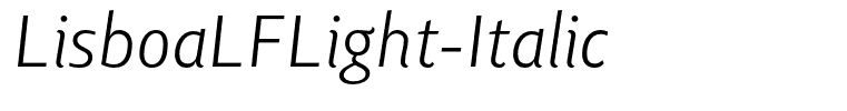 LisboaLFLight-Italic