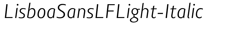 LisboaSansLFLight-Italic