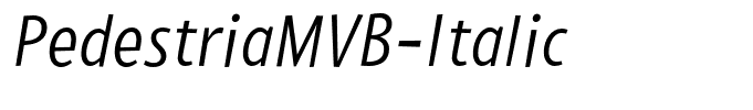 PedestriaMVB-Italic