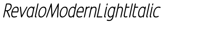 RevaloModernLightItalic