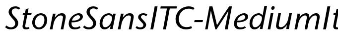 StoneSansITC-MediumItalic