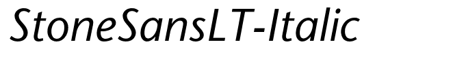 StoneSansLT-Italic