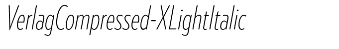 VerlagCompressed-XLightItalic