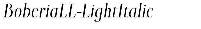 BoberiaLL-LightItalic