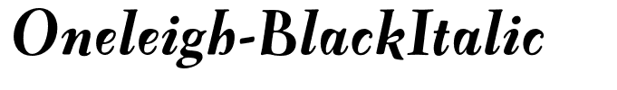 Oneleigh-BlackItalic