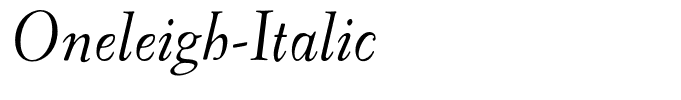 Oneleigh-Italic