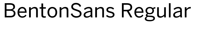 BentonSans Regular