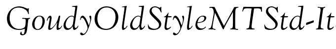 GoudyOldStyleMTStd-Italic