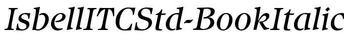 IsbellITCStd-BookItalic