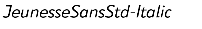 JeunesseSansStd-Italic