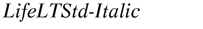 LifeLTStd-Italic