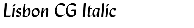 Lisbon CG Italic