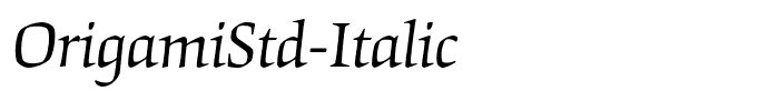 OrigamiStd-Italic