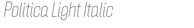 Politica Light Italic