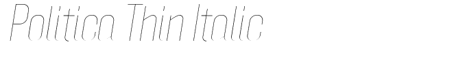 Politica Thin Italic