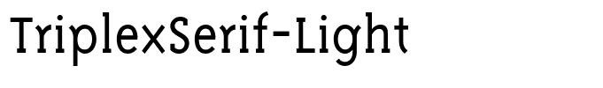 TriplexSerif-Light