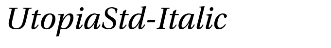 UtopiaStd-Italic