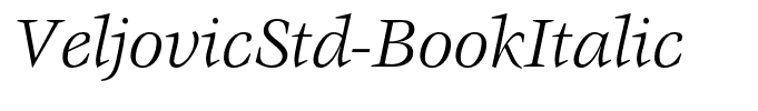 VeljovicStd-BookItalic