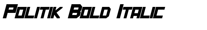 Politik Bold Italic