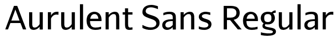 Aurulent Sans Regular