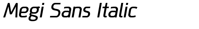 Megi Sans Italic