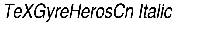 TeXGyreHerosCn Italic