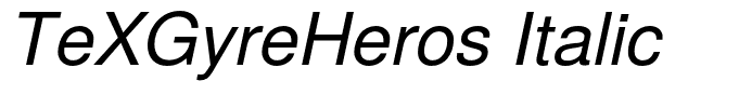 TeXGyreHeros Italic