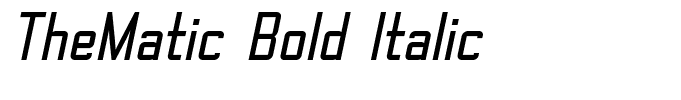 TheMatic Bold Italic