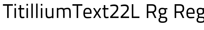 TitilliumText22L Rg Regular