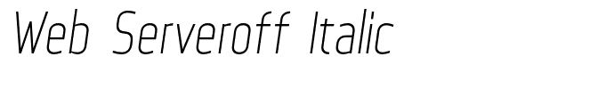 Web Serveroff Italic