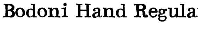 Bodoni Hand Regular