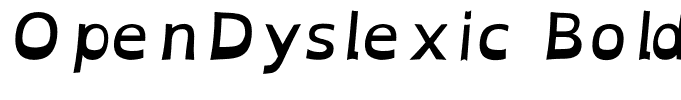 OpenDyslexic Bold Italic