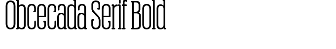 Obcecada Serif Bold