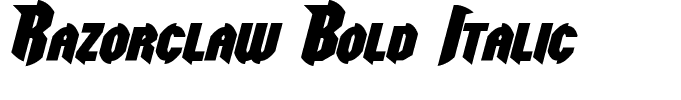 Razorclaw Bold Italic