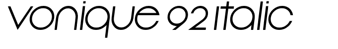 Vonique 92 Italic