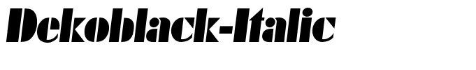 Dekoblack-Italic