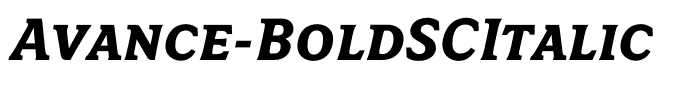 Avance-BoldSCItalic