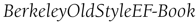 BerkeleyOldStyleEF-BookItalic