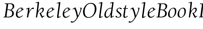 BerkeleyOldstyleBookItalic