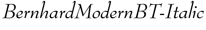 BernhardModernBT-Italic