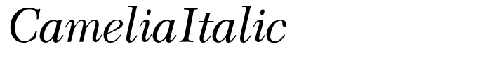 CameliaItalic