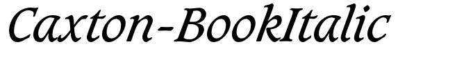 Caxton-BookItalic