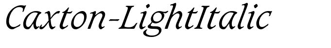 Caxton-LightItalic