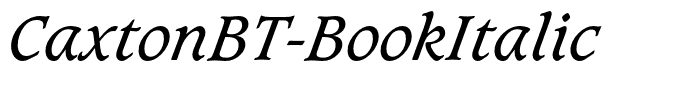 CaxtonBT-BookItalic