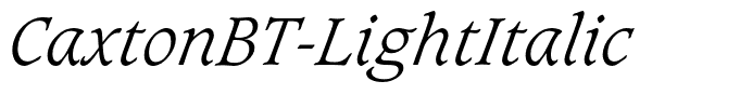 CaxtonBT-LightItalic