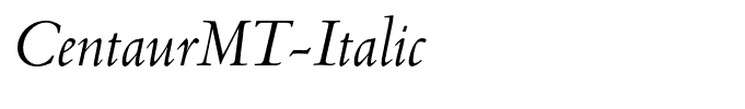 CentaurMT-Italic