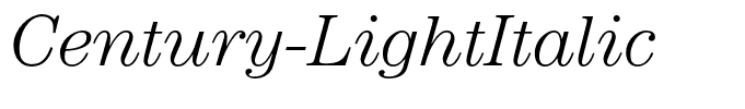 Century-LightItalic