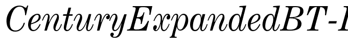 CenturyExpandedBT-Italic