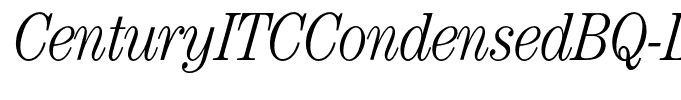 CenturyITCCondensedBQ-LightItalic