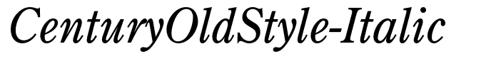 CenturyOldStyle-Italic